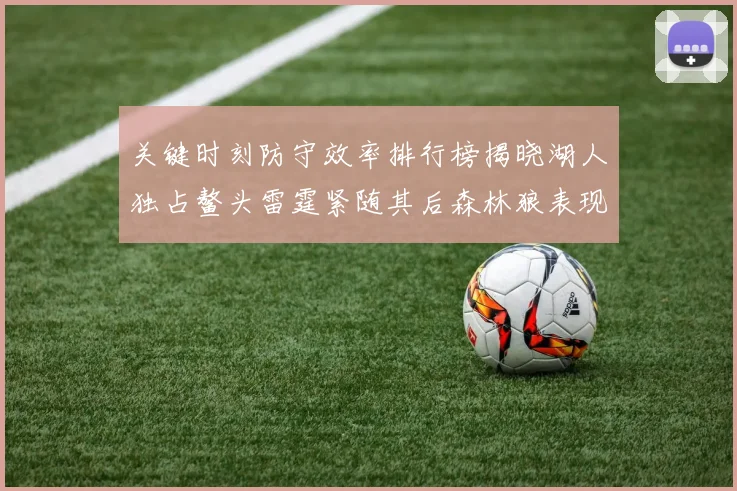 关键时刻防守效率排行榜揭晓湖人独占鳌头雷霆紧随其后森林狼表现不俗